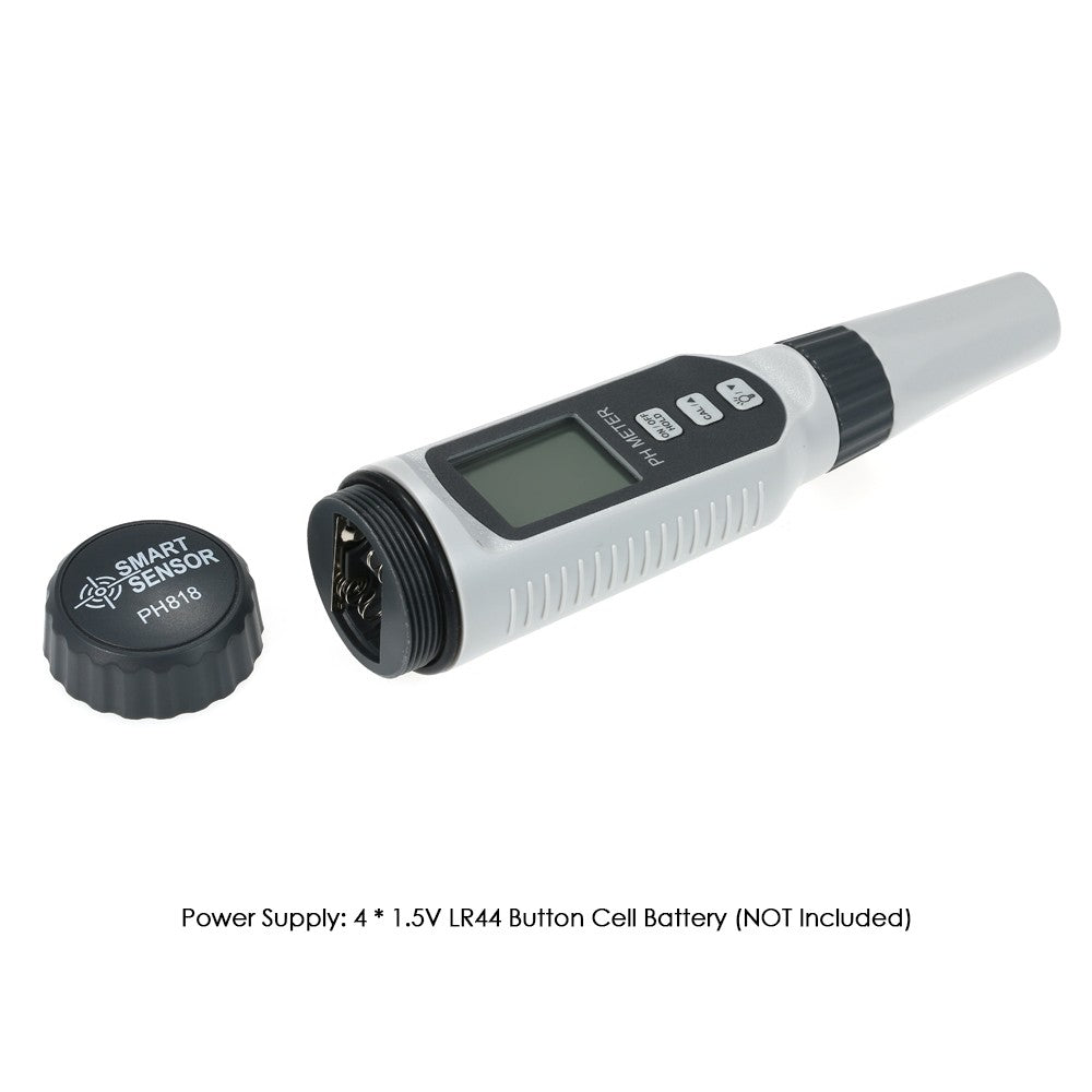 SMART SENSOR Professional pH Water Quality Tester High Precision Portable Pen Type pH Meter Acidometer for Aquarium Acidimeter pH Tester Measure Household Drinking Solution with ATC Auto Temperature Compensation Function and Backlight