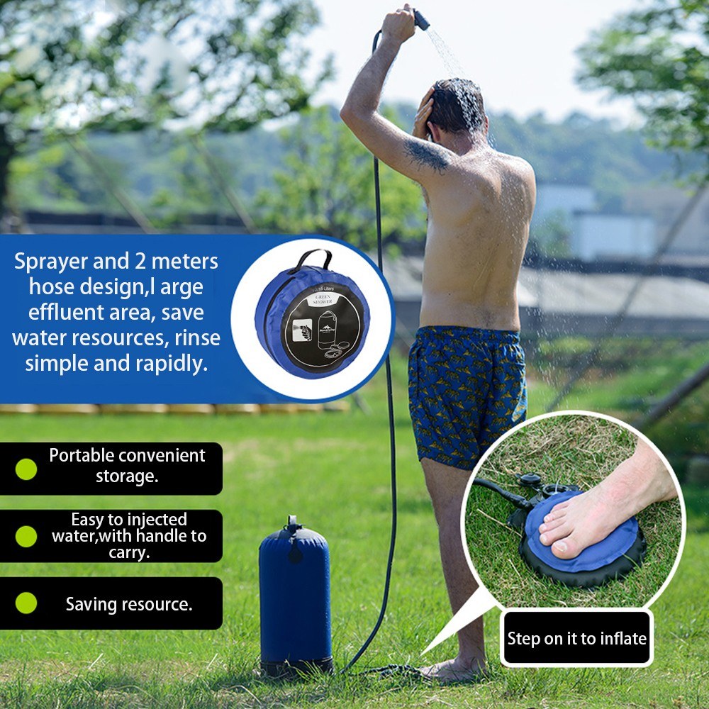 AOTU 11L Lightweight PVC Pressure Shower Inflatable Shower for Outdoor Camping Bathing