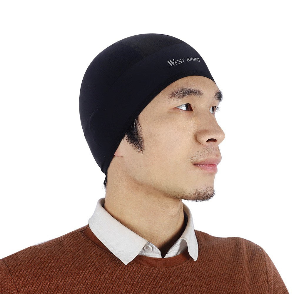 WEST BIKING Ice Silk Cooling Skull Cap Cycling Running Hat UV Protection Helmet