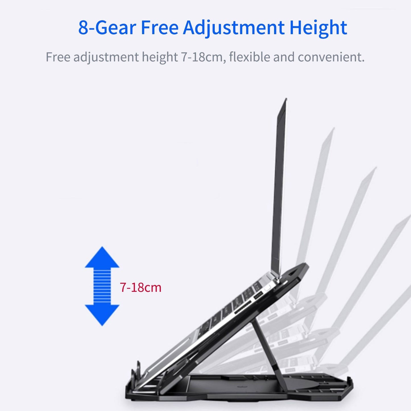 Portable Foldable Laptop Riser Stand Laptop Desktop Holder with Height Adjustment Ergonomic Computer Notebook Stand Bracket for Laptop Tablet within 10-15.6 Inches