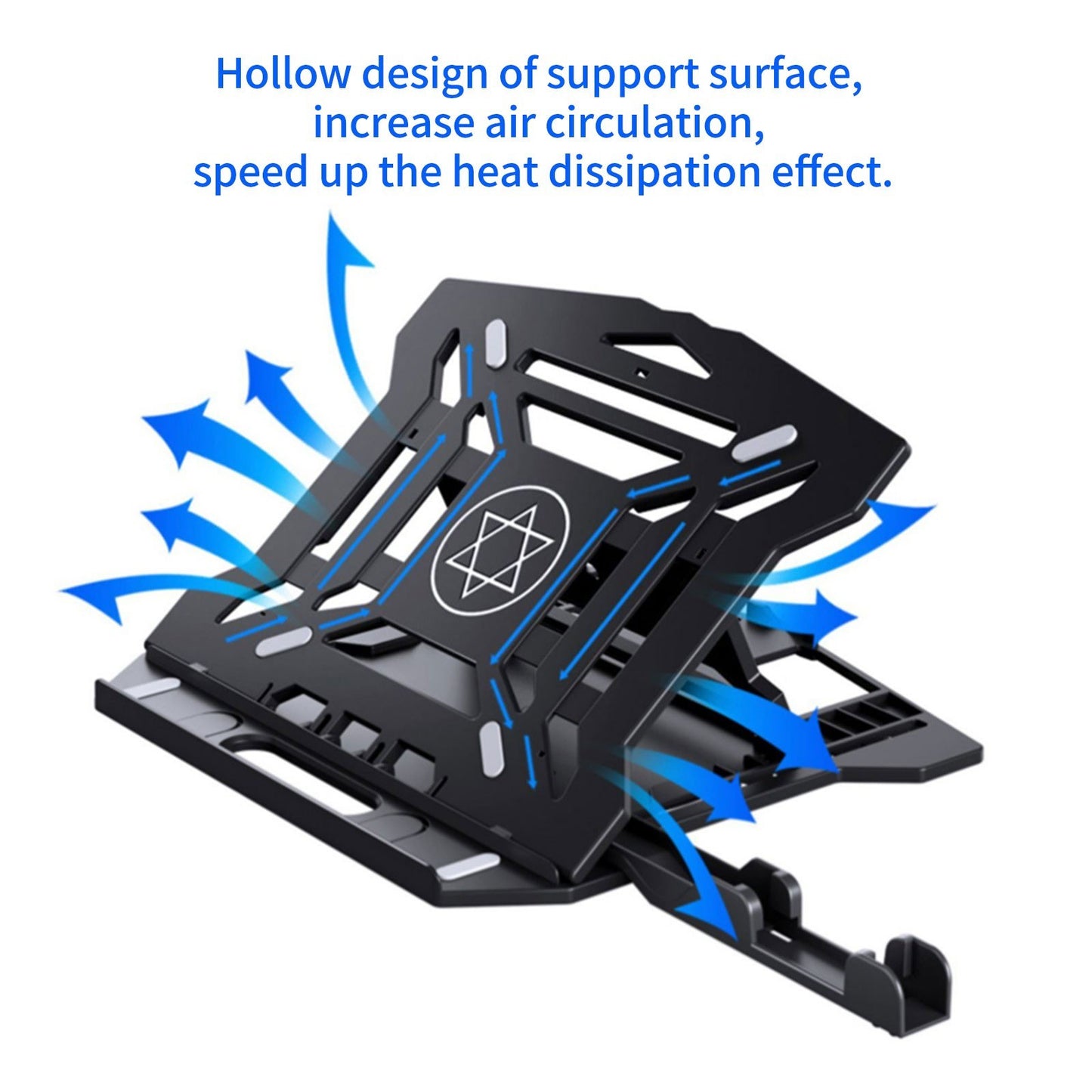 Portable Foldable Laptop Riser Stand Laptop Desktop Holder with Height Adjustment Ergonomic Computer Notebook Stand Bracket for Laptop Tablet within 10-15.6 Inches
