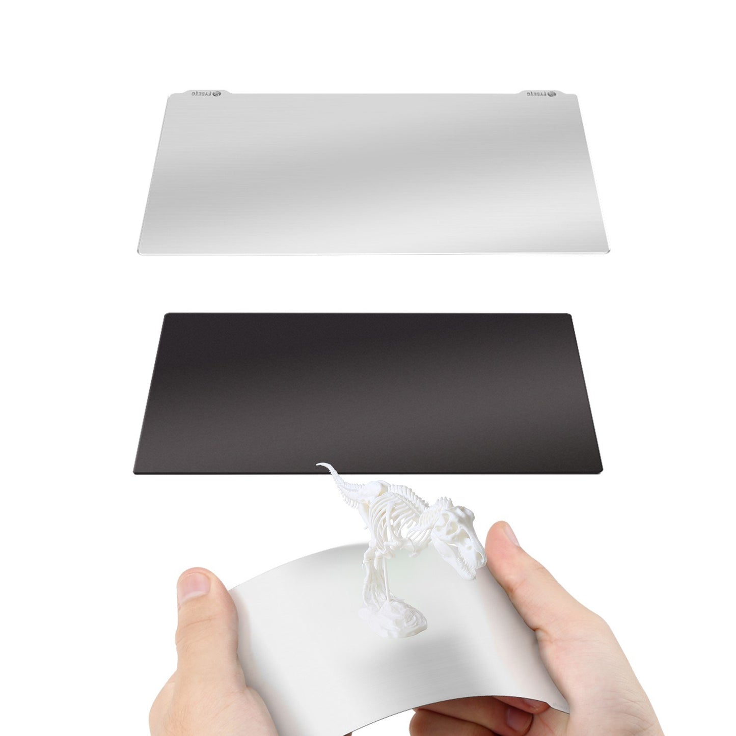 Resin 3D Printer Flexible Build Plate Steel Plate Magnetic Base Sheet Sticker with Adhesive for Elegoo Mars/Mars Pro/Wanhao D7/Monoprice Mini Deluxe SLA/Phrozen Sonic Mini 4K