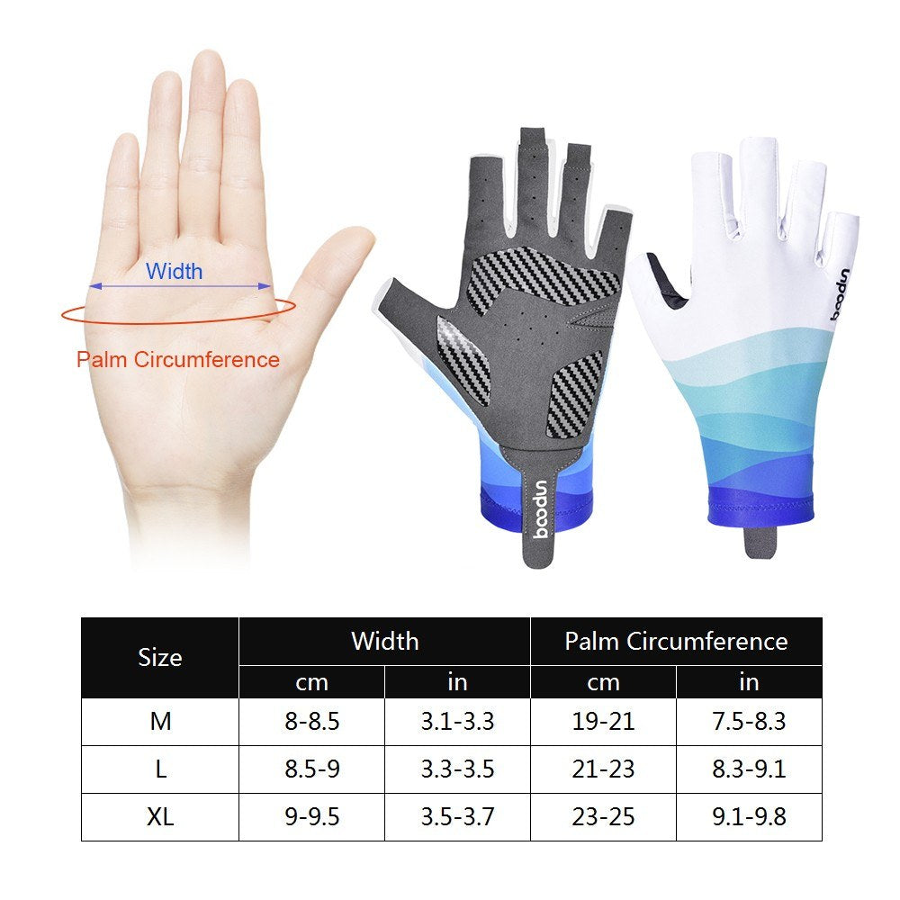1 Pair Half Finger Gloves Stretchy Anti-Slip Gloves for Outdoor Cycling Hiking Driving