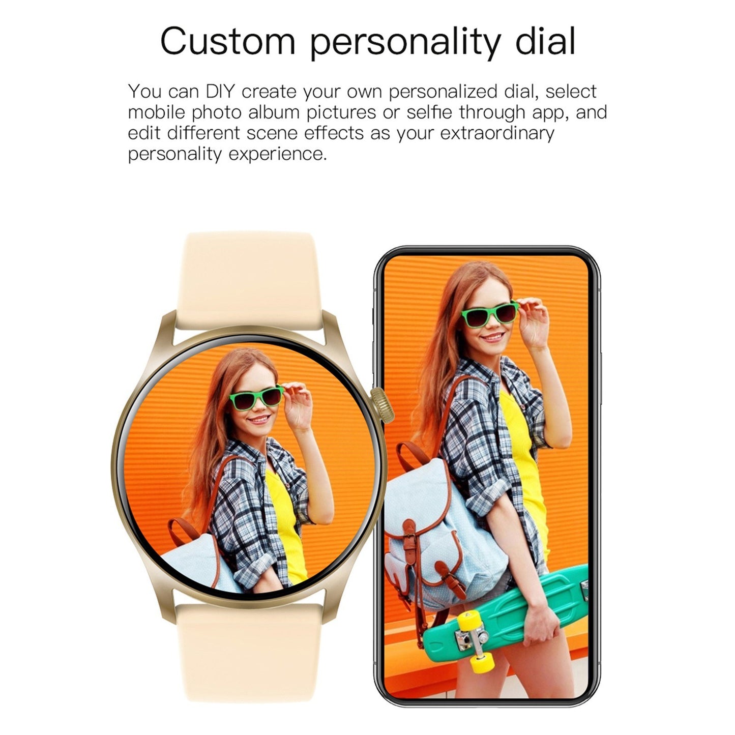 COLMI SKY 8 Smart Watch Fitness Tracker 1.28-inch TFT Full-touch Screen Body Health Monitor IP67 Waterproof Smart Bracelet for Android iOS