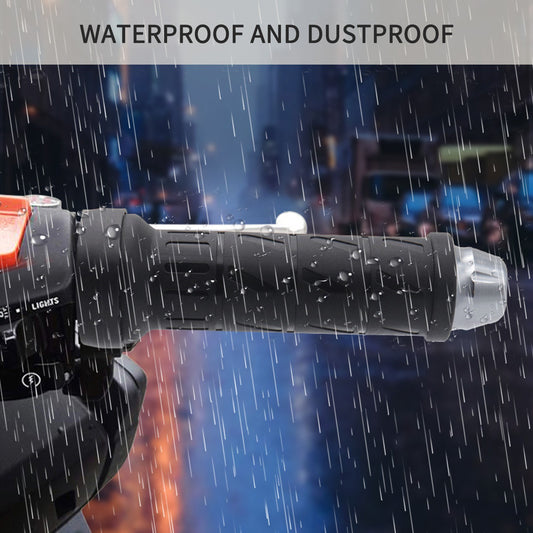 1 Pair Anti-flame Motorcycle Heated Handlebar Grips with Digital Display Thermostatic Electric Heated Handlebar Grips