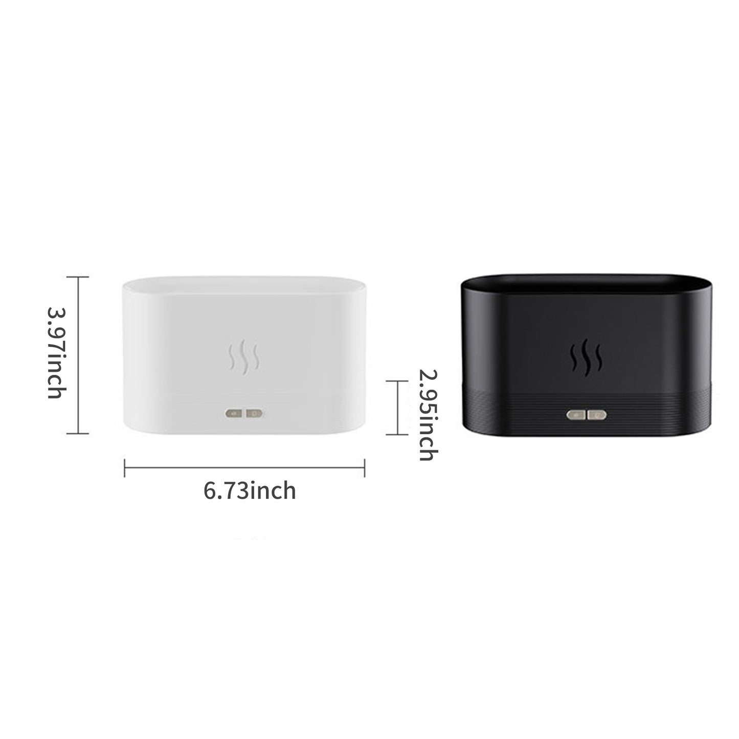 Simulation Flame Mist Humidifier Essential Oil Diffuser USB Plug-in 2 Brightness Night Light Quiet Cool Desktop Air Freshener Fake Fire Mist Maker