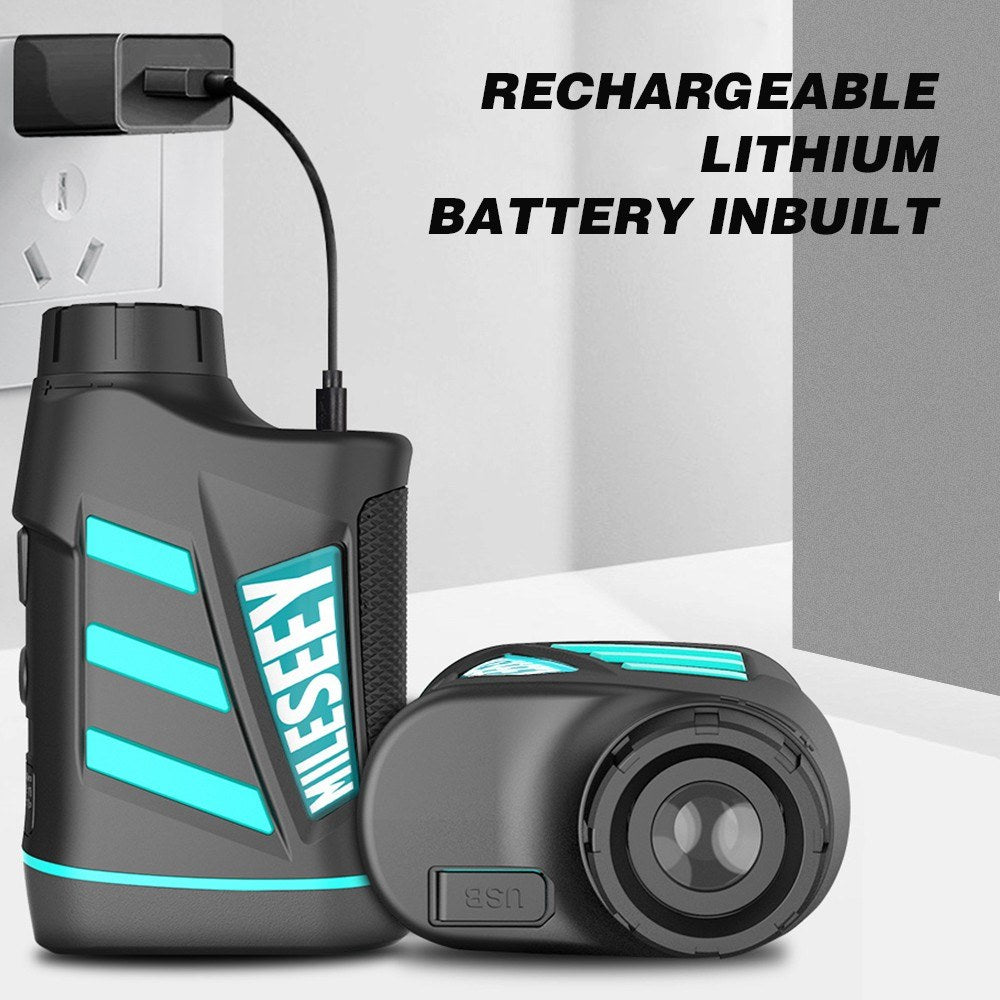 MILESEEY 6X Magnification Telescope Laser Range Finder 600m Outdoor Pulse Distance Meter for Bow Hunting,Shooting, Golf, Camping