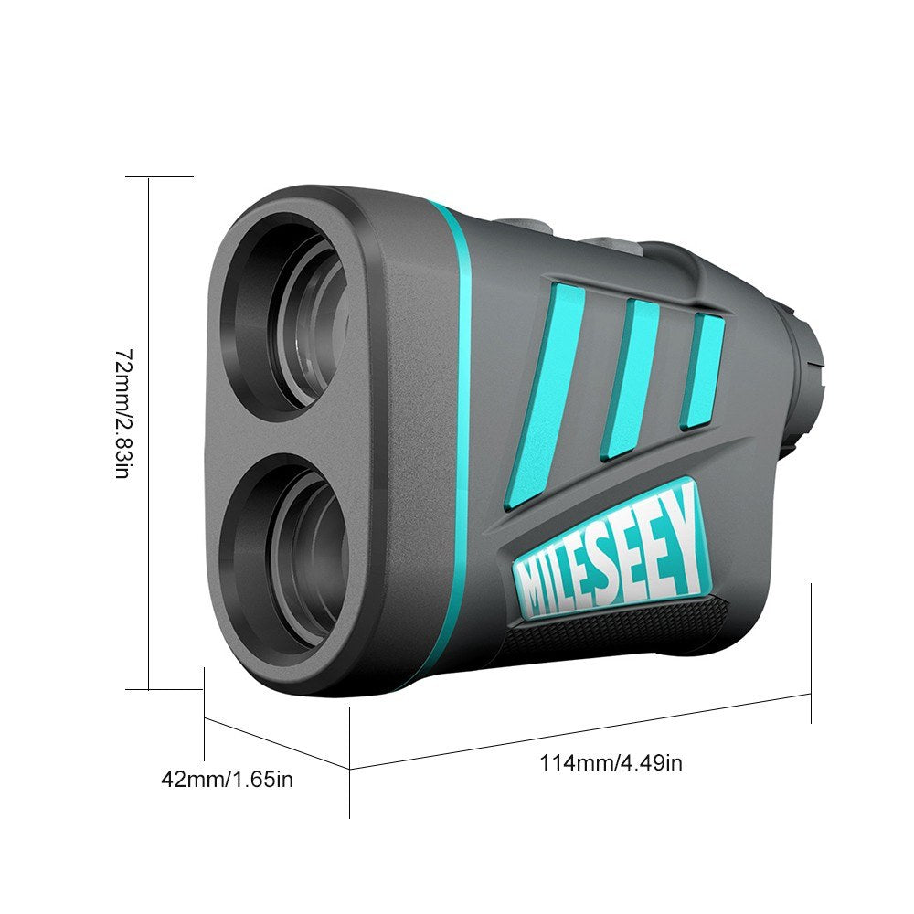 MILESEEY 6X Magnification Telescope Laser Range Finder 600m Outdoor Pulse Distance Meter for Bow Hunting,Shooting, Golf, Camping