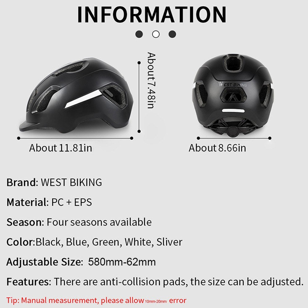 WEST BIKING Mountain Bike Helmet with Sun Visor Ultralight Bicycle Helmet Outdoor Sports Safety Helmet