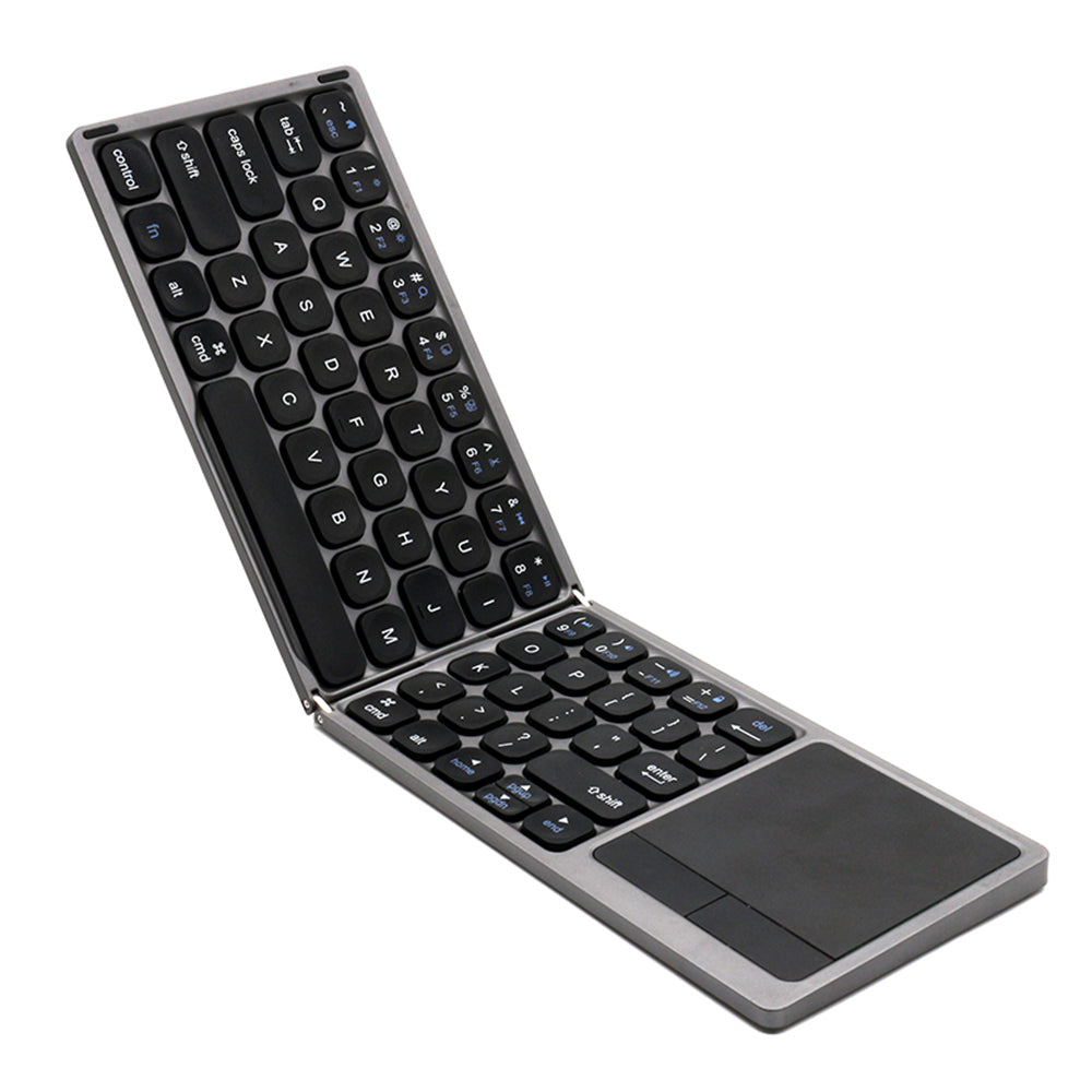 FK328T 3-Folded Keyboard for Cell Phone Tablet Laptop Wireless Bluetooth Keyboard Compatible with Mac OS, IOS, Android