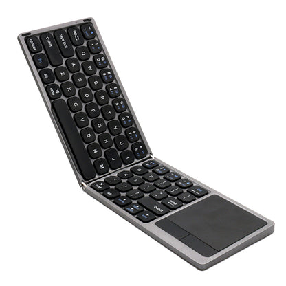 FK328T 3-Folded Keyboard for Cell Phone Tablet Laptop Wireless Bluetooth Keyboard Compatible with Mac OS, IOS, Android