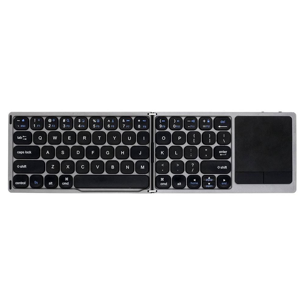 FK328T 3-Folded Keyboard for Cell Phone Tablet Laptop Wireless Bluetooth Keyboard Compatible with Mac OS, IOS, Android
