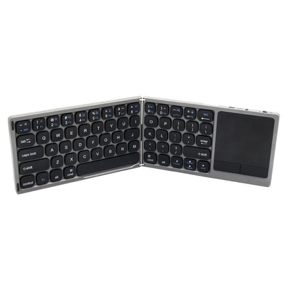 FK328T 3-Folded Keyboard for Cell Phone Tablet Laptop Wireless Bluetooth Keyboard Compatible with Mac OS, IOS, Android