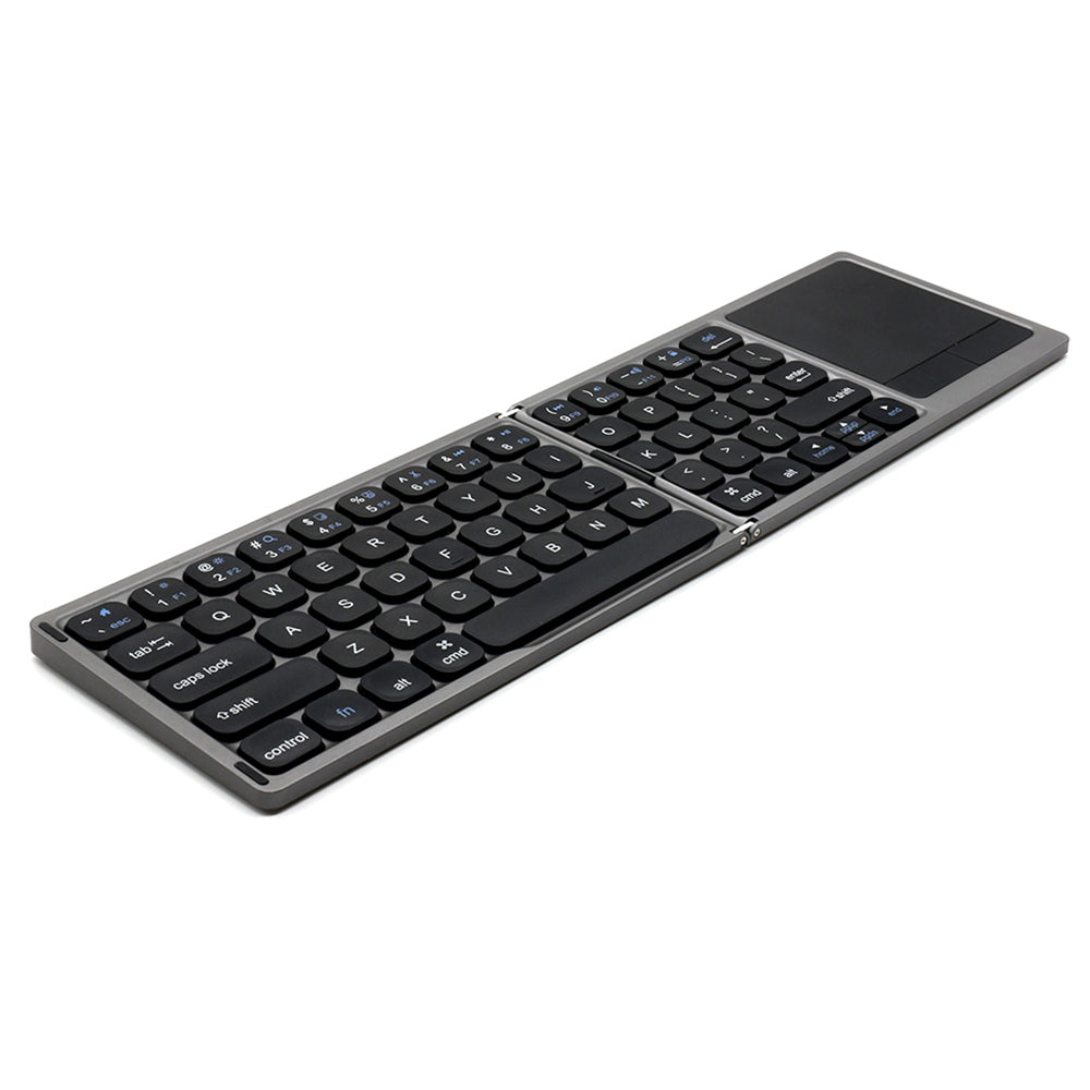 FK328T 3-Folded Keyboard for Cell Phone Tablet Laptop Wireless Bluetooth Keyboard Compatible with Mac OS, IOS, Android