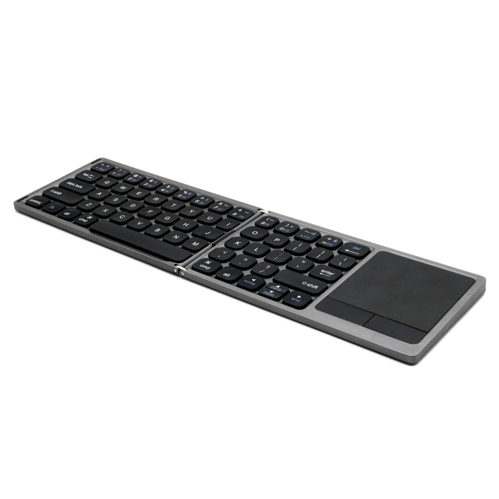 FK328T 3-Folded Keyboard for Cell Phone Tablet Laptop Wireless Bluetooth Keyboard Compatible with Mac OS, IOS, Android