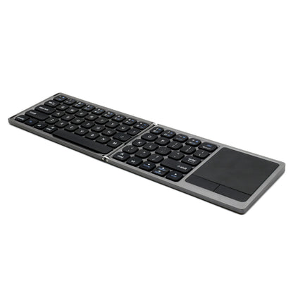 FK328T 3-Folded Keyboard for Cell Phone Tablet Laptop Wireless Bluetooth Keyboard Compatible with Mac OS, IOS, Android