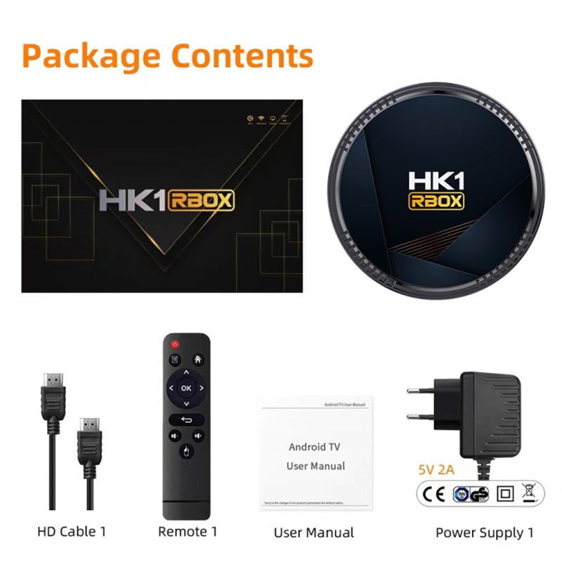 HK1 RBOX-H8-H618 4GB+128GB Set-top Box Android 12 TV Box Support 6K Video Decoding