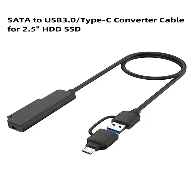 USB3.0 / Type-C to SATA Converter 22Pin Hard Disk Connection Cable for Computer 2.5 inch Hard Disk HDD, SSD Easy Drive Cable