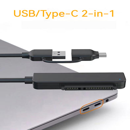 USB3.0 / Type-C to SATA Converter 22Pin Hard Disk Connection Cable for Computer 2.5 inch Hard Disk HDD, SSD Easy Drive Cable