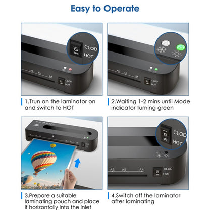 FANGNUO FN333 A4 Laminator Office Document Photo Laminating Machine (A4 / A5 / A6 Laminating Pouch*5)