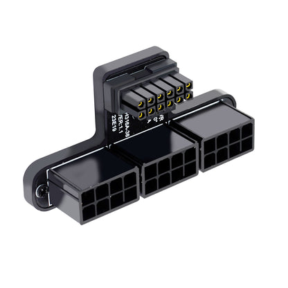 PW-048-DN 12VHPWR ATX3.0 PCI-E 5.0 Power Modular to 3xPCIe-8P Adapter for 16Pin 12+4P Graphics Card (Down Angled 90 Degree)