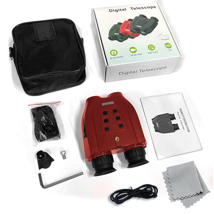 DT99 1.4-inch Screen Dual-Camera Binoculars 3D Night Vision Digital Telescope Support TF Card