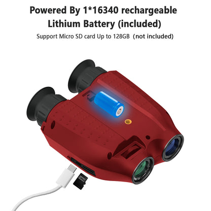 DT99 1.4-inch Screen Dual-Camera Binoculars 3D Night Vision Digital Telescope Support TF Card