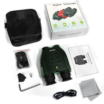 DT99 1.4-inch Screen Dual-Camera Binoculars 3D Night Vision Digital Telescope Support TF Card