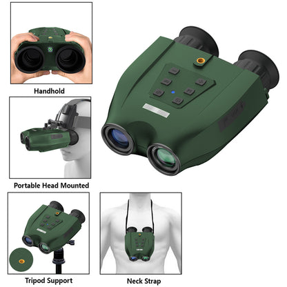 DT99 1.4-inch Screen Dual-Camera Binoculars 3D Night Vision Digital Telescope Support TF Card