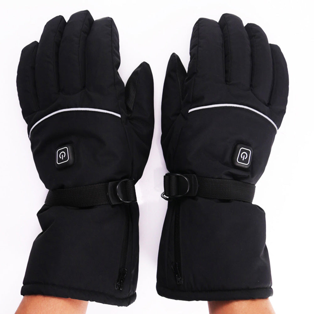 1 Pair Multi-Function Heating Gloves 3-Gear Temperature Adjustable Electric Thermal Gloves for Snowboard Cycling Ski (No Battery)
