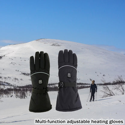 1 Pair Multi-Function Heating Gloves 3-Gear Temperature Adjustable Electric Thermal Gloves for Snowboard Cycling Ski (No Battery)