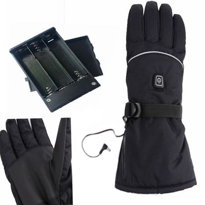 1 Pair Multi-Function Heating Gloves 3-Gear Temperature Adjustable Electric Thermal Gloves for Snowboard Cycling Ski (No Battery)