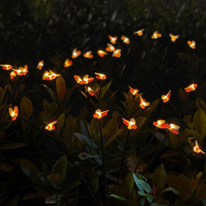 Solar Bee Firefly Light Outdoor Waterproof 8-LED Lamp Garden Decorative Light Yard Patio Pathway Decoration