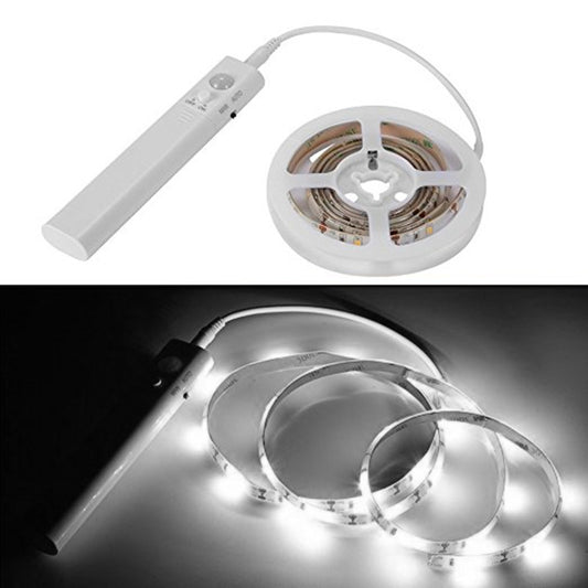 2m 60-LEDs Home Bathroom Cabinet Backlit Light Strip 5V Battery Powered Sensing Lamp