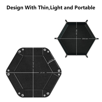 8-inch PU Leather Sundries Organizer Tray Metal Buttons Design Desktop Storage Tray