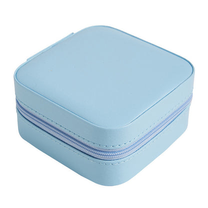 HJY015 Dual Layer PU Leather Jewelry Box Necklaces Earrings Rings Bracelets Travel Jewelry Storage Case