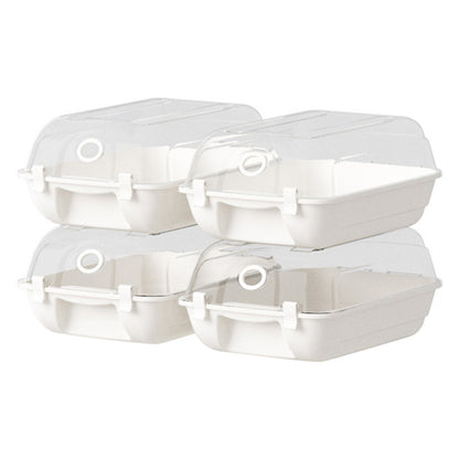 4PCS Thickened Shoe Organizer Clear Design Plastic Storage Box Shoe Rack Holder for Home, Size: L