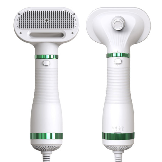 Pet Hair Dryer with Slicker Brush Hair Removal Portable Dog Blower Professional Home Grooming Furry Drying for Small Large Cat Dog