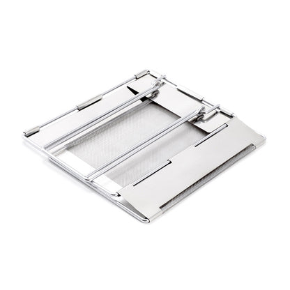 Stainless Steel Foldable Toaster Plate Portable Outdoor Camping Bread Grill (BPA Free, No FDA Certificate)