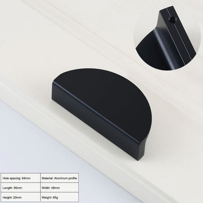 Wardrobe Knob Furniture Handle Modern Cabinet Closet Door Pull Handle with 22mm Screw