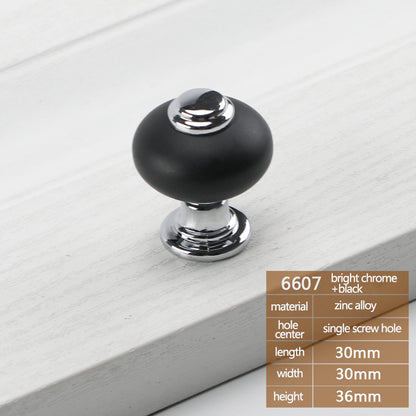 Stylish Cabinet Handle Drawer Wardrobe Cupboard Puller Zinc Alloy Furniture Door Knob with 22mm Screw