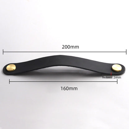Nordic Style Cabinet Handles Pulls PU Leather Anti-Collision Drawer Pulls with 22mm Screw