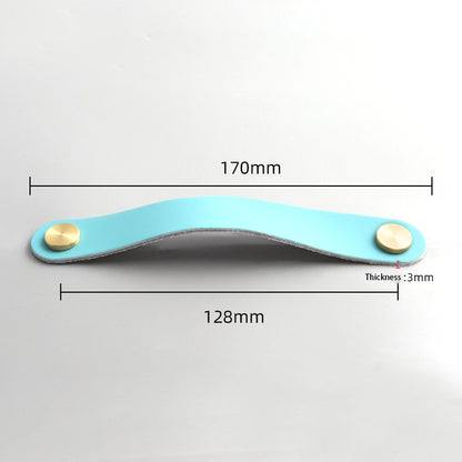 Nordic Style Cabinet Handles Pulls PU Leather Anti-Collision Drawer Pulls with 22mm Screw