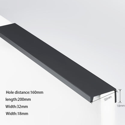 Aluminum Alloy Cabinet Pulls Handles Embedded Wardrobe Drawer Metal Pulls with 15mm Self-Tapping Screw