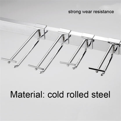 10PCS 30CM Supermarket Square Tube Garage Cold Rolled Steel Wall Hanger Double-Rod Storage Hanging Pole Organizer