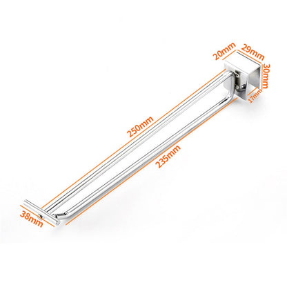 10PCS 25CM Two-Rod Square Tube Garage Cold Rolled Steel Wall Hanger Supermarket Storage Hanging Pole Organizer