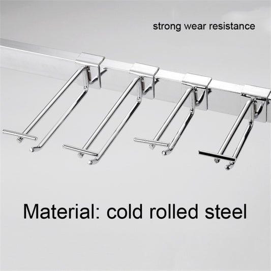 10PCS 15CM Supermarket Square Tube Garage Cold Rolled Steel Wall Hanger Double-Rod Storage Hanging Pole Organizer