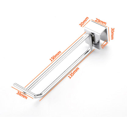 10PCS 15CM Supermarket Square Tube Garage Cold Rolled Steel Wall Hanger Double-Rod Storage Hanging Pole Organizer