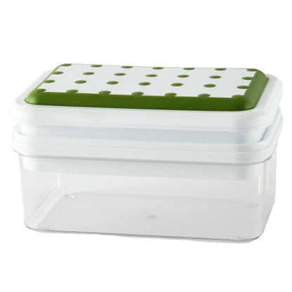 Double Layer Ice Cube Maker Mold Box Kitchen Press Ice Tray with Lid  (BPA Free, No FDA Certificate)