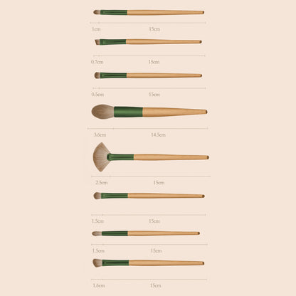 10Pcs / Set Makeup Brushes Synthetic Bristle Brushes with Storage Bag for Eyeshadow Concealer